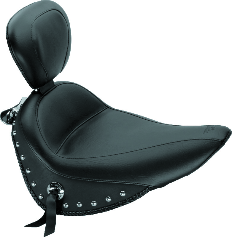 Mustang 06-17 Harley Softail Wide Tire (200mm) Tripper Solo Seat Diamond Stitch - Distressed Brown