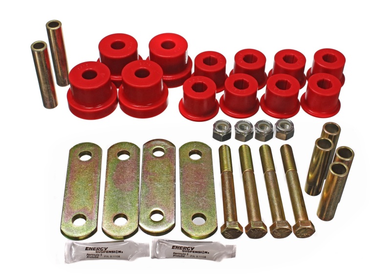 Energy Suspension 67-81 Chevrolet Camaro Red Heavy Duty Shackle Set (Includes Hardware) thumbnail 2