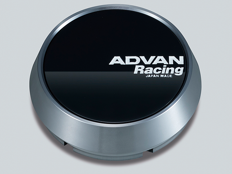 Advan 73mm Middle Height Center Cap- Gloss Black /Hyper Ring+White Letters