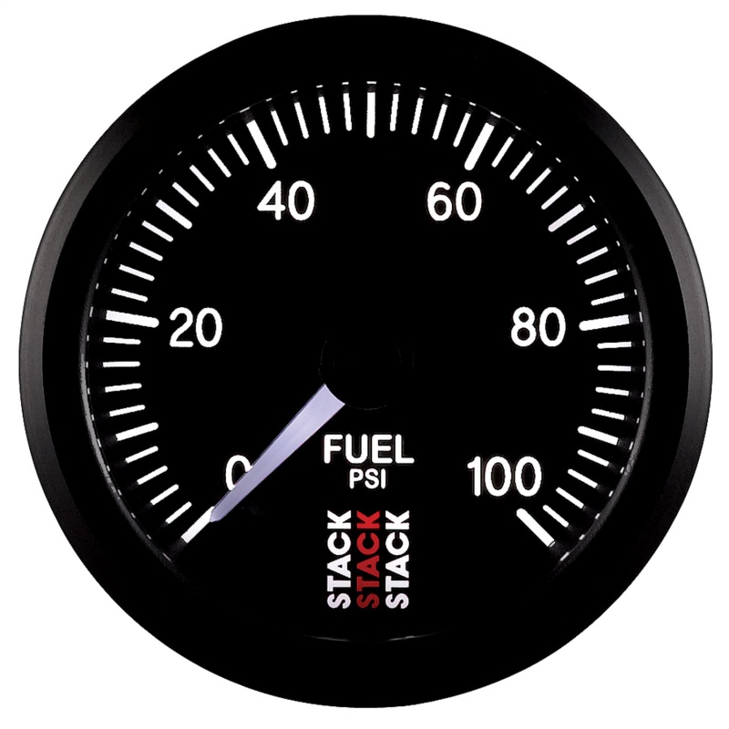 Autometer Stack 52mm 0-100 PSI 1/8in NPTF Male Pro Stepper Motor Fuel Pressure Gauge - Black thumbnail 3