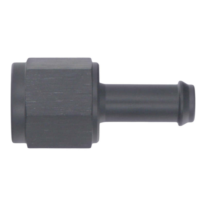 DeatschWerks 6AN Female Flare Swivel to 5/16in Single Hose Barb - Anodized Matte Black thumbnail 2
