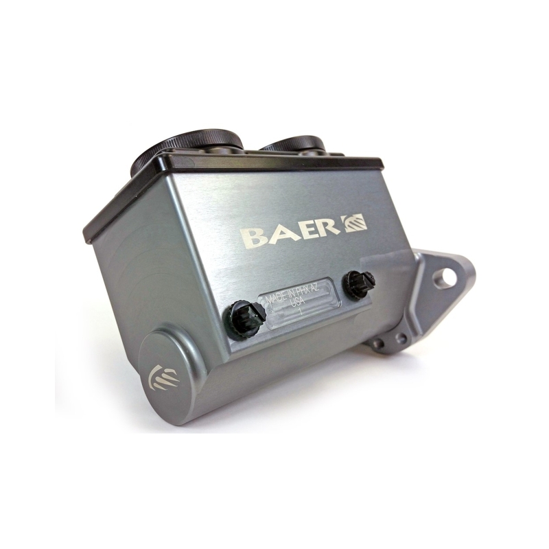 Baer Brakes GM/Ford 15/16in Bore Remaster 2-Bolt Left Port Master Cylinder Assembly - Gray