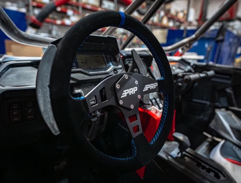 PRP Flat Suede Steering Wheel - Blue