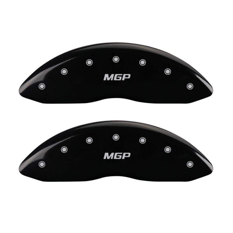 MGP 4 Caliper Covers Engraved Front & Rear MGP Black Finish Silver Char 2019 Lincoln Continental thumbnail 3