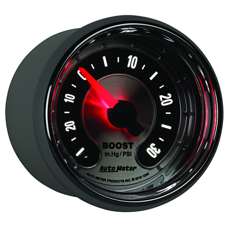 Autometer American Muscle 52mm Full Sweep Electric 30 In Hg.-Vac/30PSI Boost Vacuum Gauge thumbnail 9