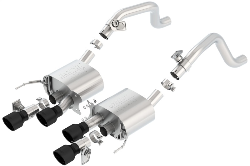 Borla 14-18 C7 Corvette Stingray Axle-Back ATAK Exhaust 2.75in To Muffler Dual 2.75in Out 4.25in Tip thumbnail 3