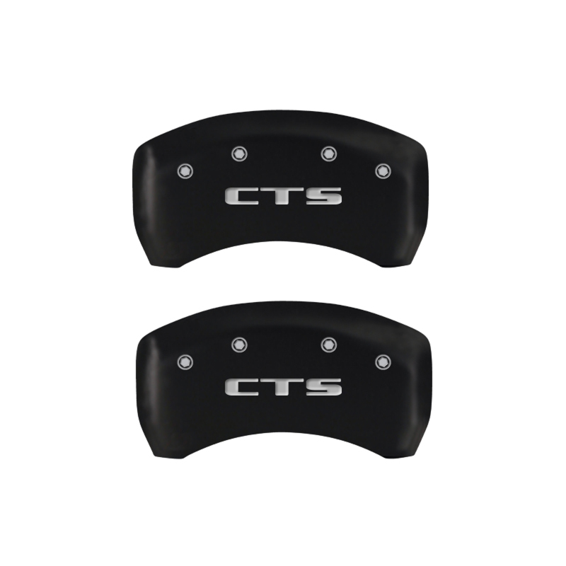 MGP 4 Caliper Covers Engraved Front Cursive/Cadillac Engraved Rear CTS Red finish silver ch thumbnail 9