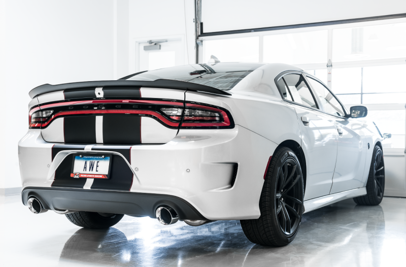 AWE Tuning 2017+ Dodge Charger 5.7L Touring Edition Exhaust - Non-Resonated - Diamond Black Tips thumbnail 6
