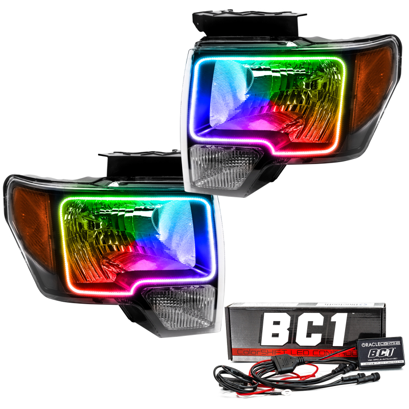 Oracle 09-14 Ford F-150 LED HL - Black - ColorSHIFT w/ BC1 Controller thumbnail 2