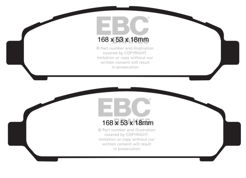EBC 08+ Toyota Venza 2.7 Ultimax2 Front Brake Pads thumbnail 5