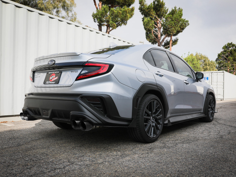 aFe POWER Takeda 3in to 2-1/2in 304 SS Cat-Back Exhaust w/ Black Tips 22-23 Subaru WRX H4-2.4L (t) thumbnail 8