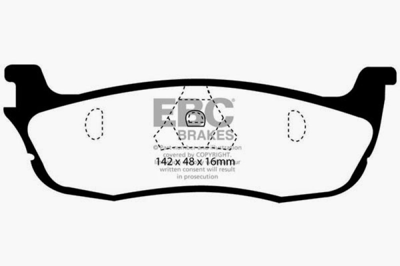 EBC 97-99 Ford Expedition 4.6 2WD Greenstuff Rear Brake Pads thumbnail 2