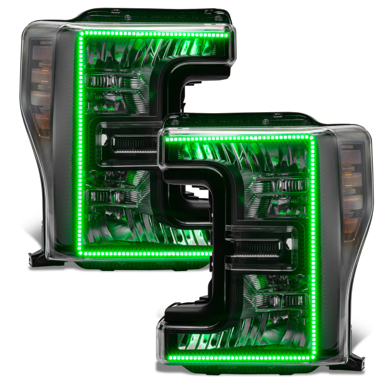 Oracle 17-19 Ford F-250 SD Dynamic Pre-Assembled Headlights - Halogen - Black Edition - thumbnail 4