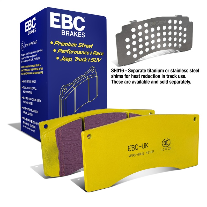 EBC Ford Saleen Mustang Alcon front calipers Yellowstuff Front Brake Pads thumbnail 2