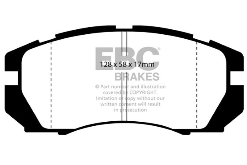 EBC 95-96 Subaru Impreza 2.2 Ultimax2 Front Brake Pads thumbnail 4