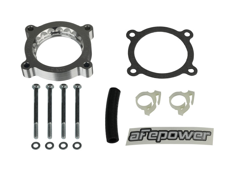 aFe 11-14 Ford Mustang/ 11-14 Ford F-150 V6 3.7L Silver Bullet Throttle Body Spacer - Silver thumbnail 7