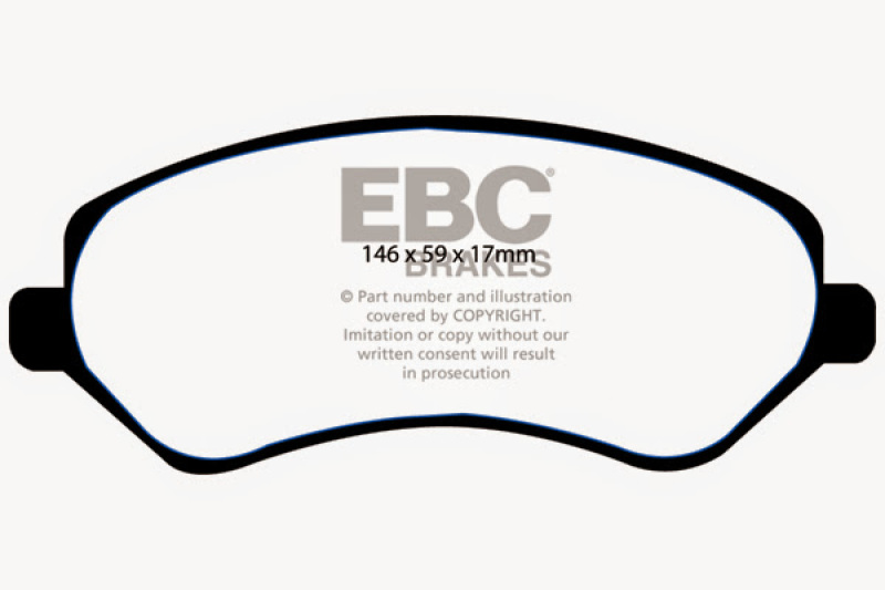 EBC 04-07 Chrysler Town & Country 3.3 Rear Drums Ultimax2 Front Brake Pads thumbnail 4