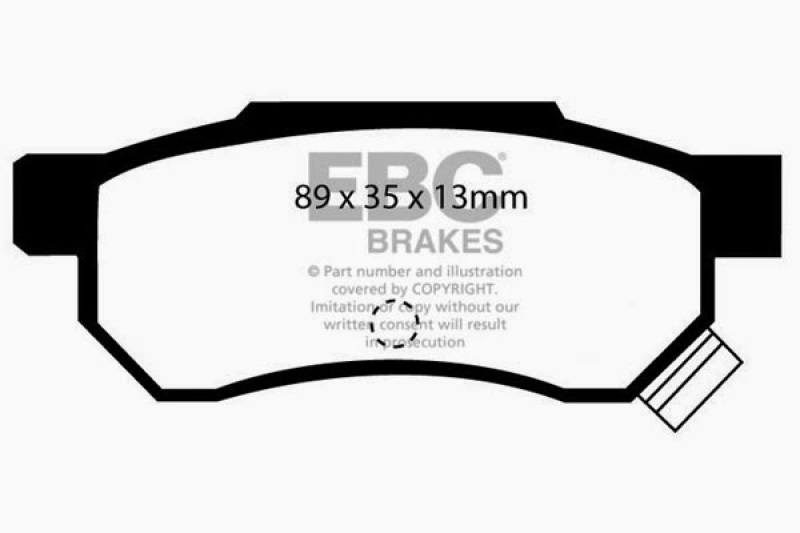 EBC 92-94 Acura Integra 1.7 Vtec Ultimax2 Rear Brake Pads thumbnail 2