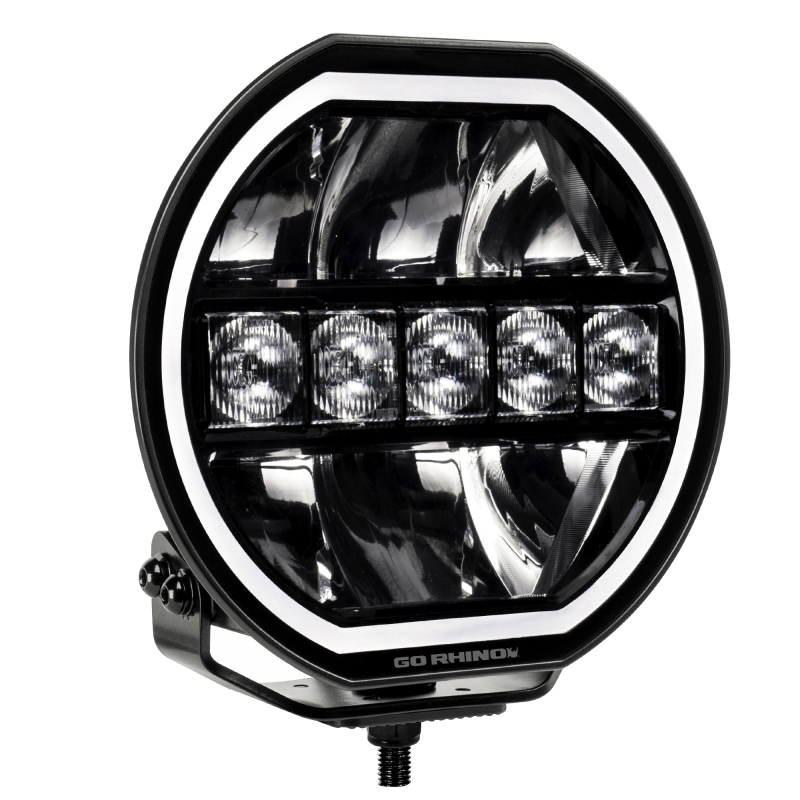 Go Rhino Xplor Blackout Series Maxline LED Hi/Low Beam w/Multi DRL (Surface Mount) 7in. - Blk thumbnail 6