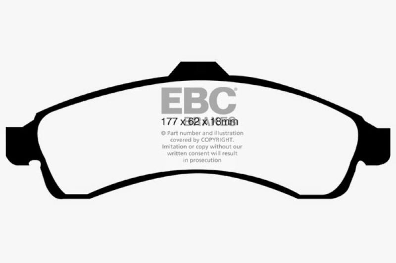 EBC 03-05 Buick Rainier 4.2 Greenstuff Front Brake Pads thumbnail 4