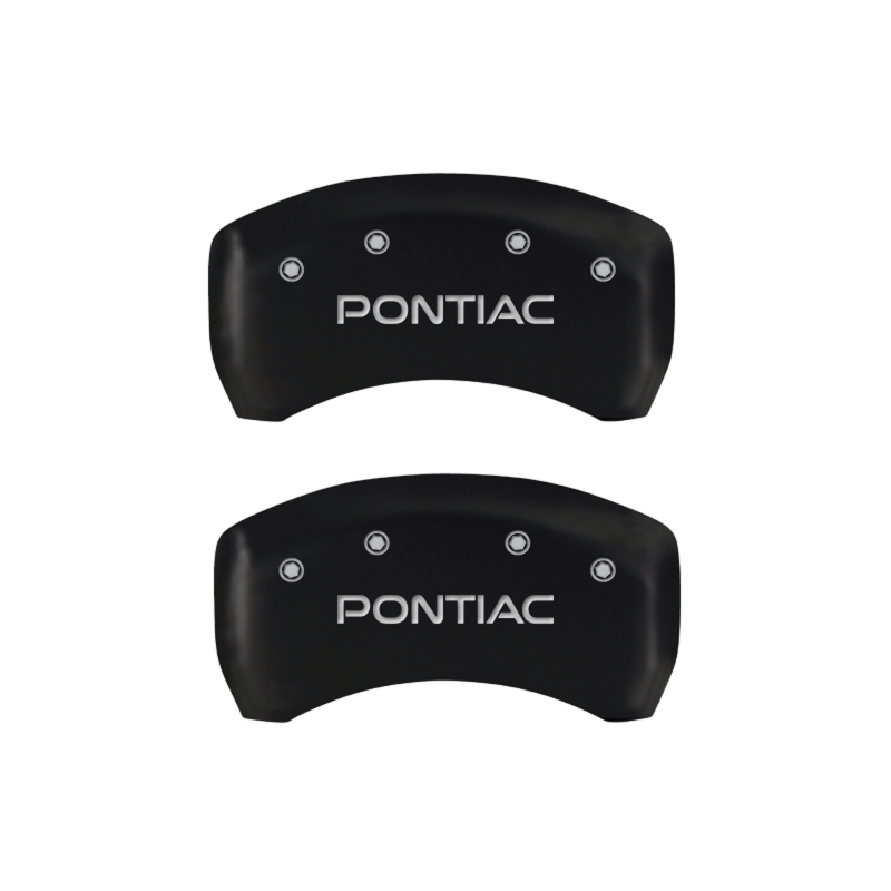 MGP 4 Caliper Covers Engraved Front & Rear Pontiac Red finish silver ch thumbnail 7