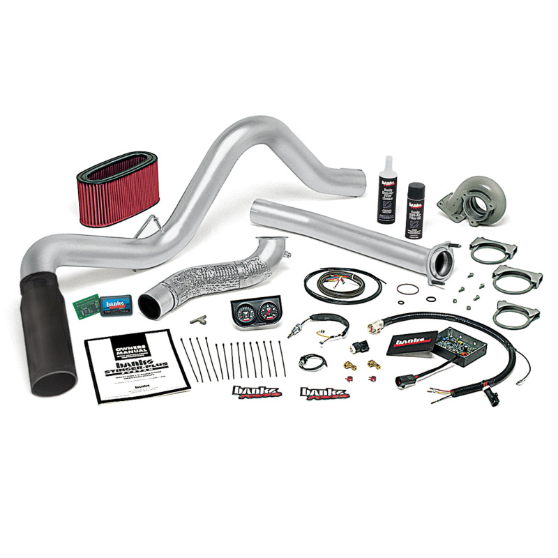 Banks Power 95.5-97 Ford 7.3L Auto Stinger-Plus System - SS Single Exhaust w/ Black Tip thumbnail 2