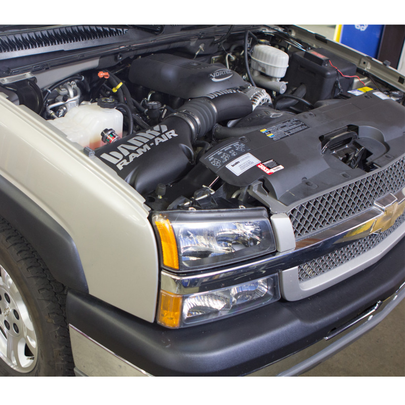 Banks Power Ram-Air Intake Systems 41802 Air Intake, System, Black Polyethylene Tube, Cotton Gauze Filter, Oiled, Red, Chevy, GMC, 1500, 4.8L, 5.3L, 6.0L, 6.2L, Electric Fan, Kit thumbnail 7