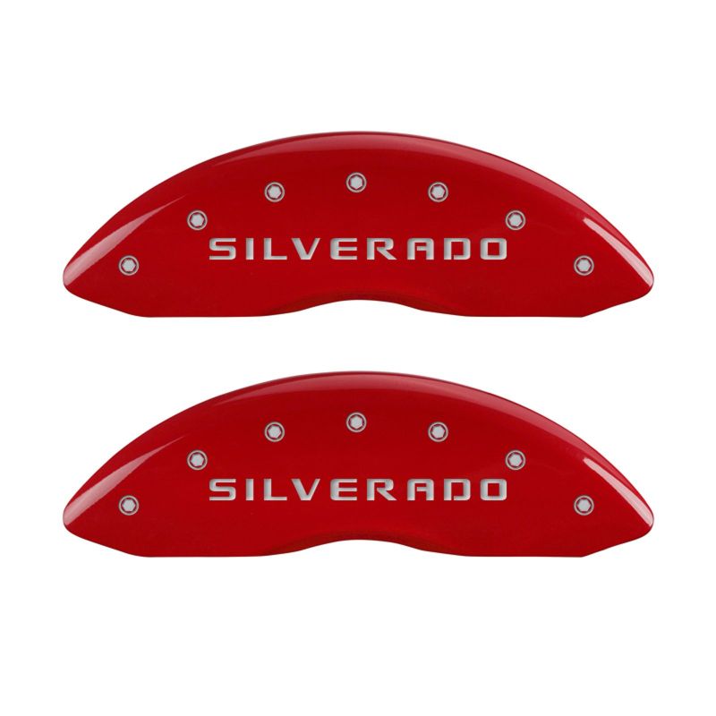 MGP 4 Caliper Covers Engraved Front & Rear MGP Red finish silver ch thumbnail 7