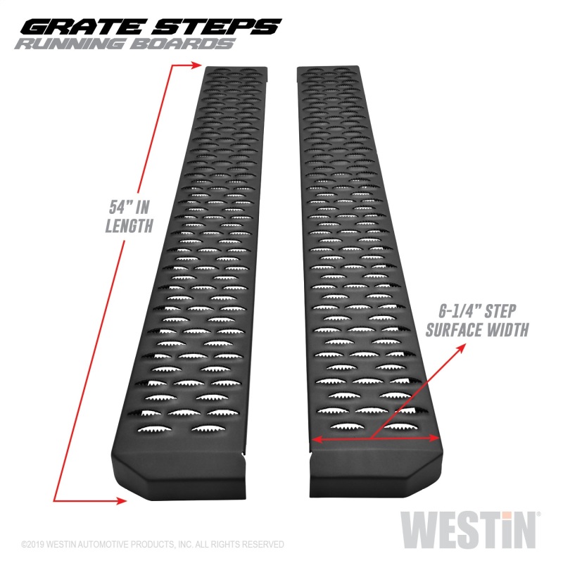 Westin Grate Steps Running Boards 54 in - Textured Black thumbnail 6