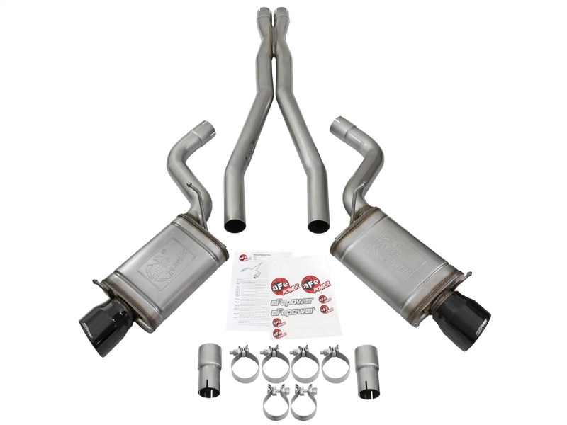 aFe Mach Force-Xp 3in CB Stainless Steel Dual Exhaust System w/ Black Tips 09-15 Cadillac CTS-V thumbnail 6