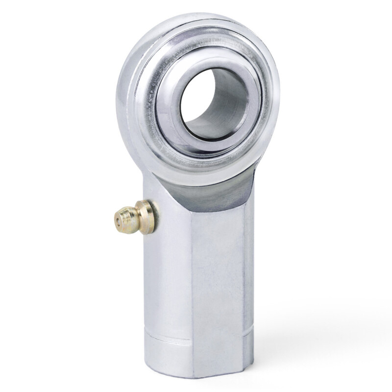 QA1 C Series 2-Pc Rod End - Female/Left Hand - .5in Bore x 1/2-20 w/Zerk - Carbon Steel