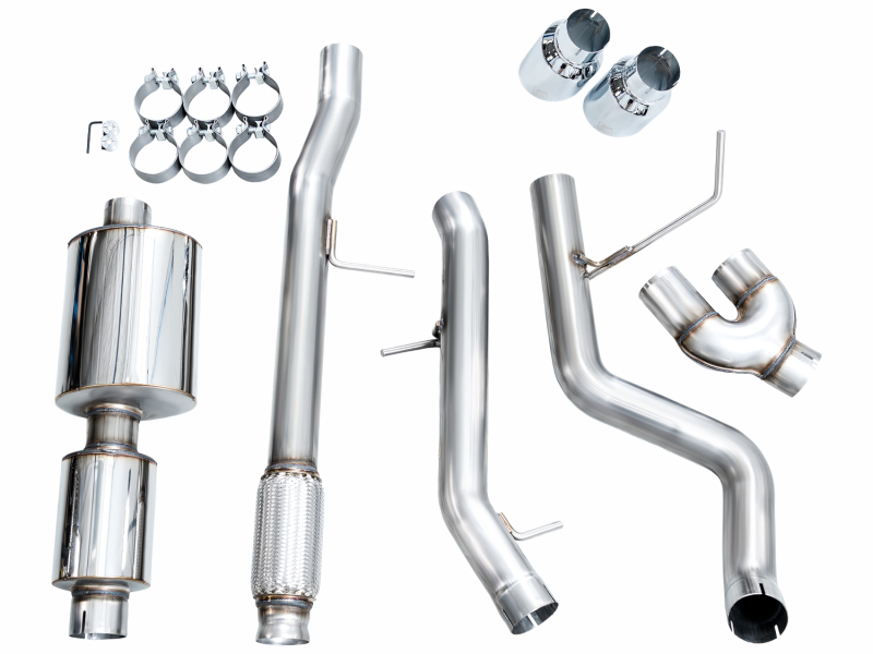 AWE Tuning 2021+ GMC Suburban/Yukon XL 5.3L 0FG Side Exit Catback Exhaust - Chrome Silver Tips thumbnail 6