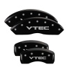 MGP 4 Caliper Covers Engraved Front & Rear Vtech Black finish silver ch thumbnail 8