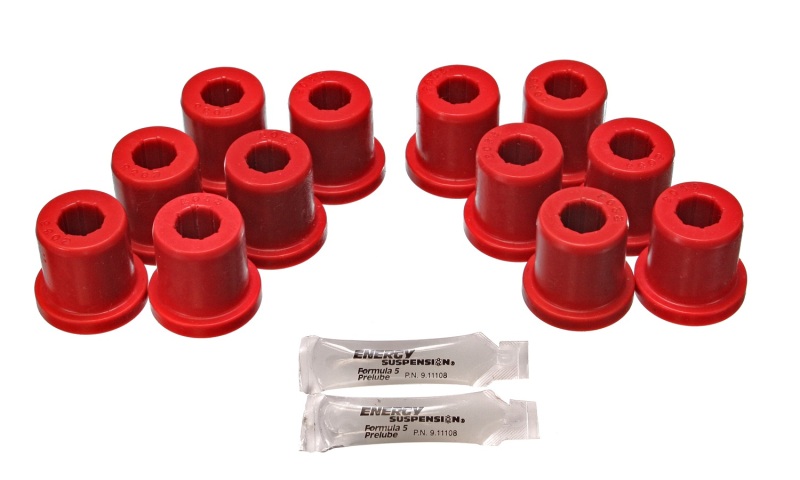 Energy Suspension 81-89 Toyota FJ40/FJ60 Landcruiser 2/4WD Red Front Leaf Spring Bushing (Set of 12) thumbnail 3