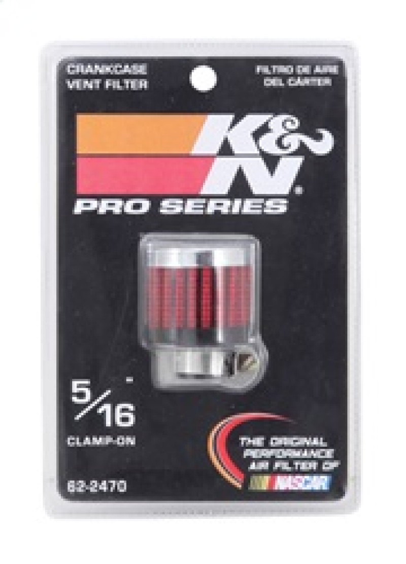 K&N .315/.431 Flange 1 3/8 inch OD 1.5 inch H Clamp On Crankcase Vent Filter thumbnail 9