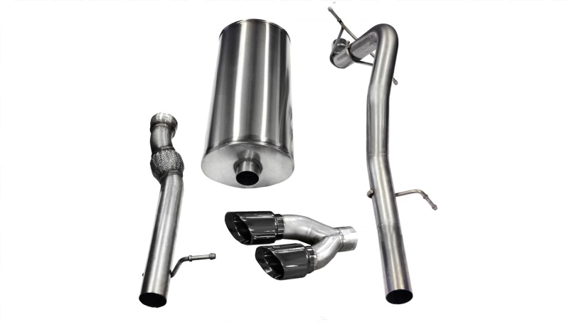 Corsa 2011-2014 GMC Yukon 6.2L V8 3in Cat-Back Single Side w Twin 4in Black Pro-Series Tips thumbnail 2