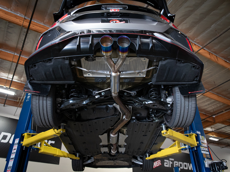 aFe Takeda 2.5in 304SS Axle-Back Exhaust System 17-19 Honda Civic Type R L4-2.0L (t) - BL Flame Tip thumbnail 7