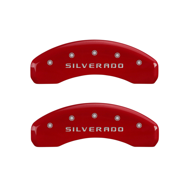 MGP 4 Caliper Covers Engraved Front & Rear Silverado Yellow finish black ch thumbnail 9