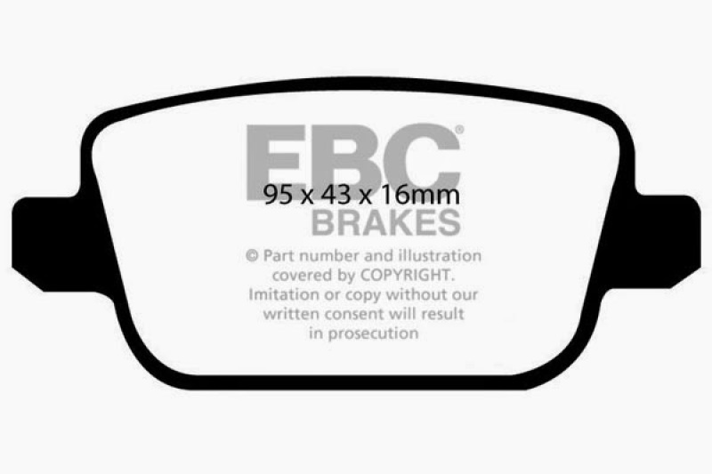 EBC 07-12 Land Rover LR2 3.2 Ultimax2 Rear Brake Pads thumbnail 4