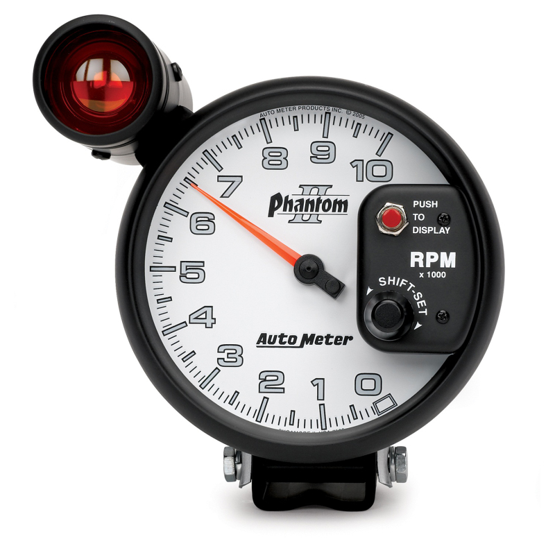 Autometer 5 inch Pedestal Mount 10000 RPM Shift-Lite Tachometer thumbnail 9