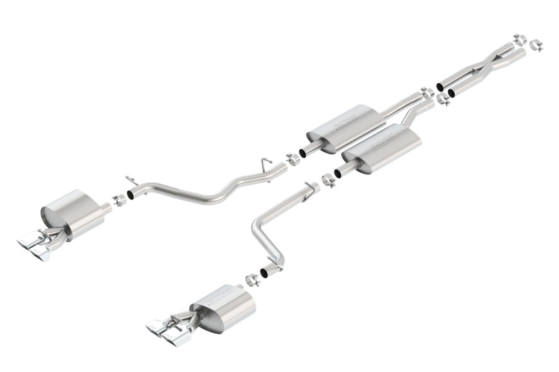 Borla 11-14 Dodge Challenger 3.6L AT/MT RWD 2Dr Single Split Rear Exit Rectangle Tip Catback Exhaust thumbnail 6