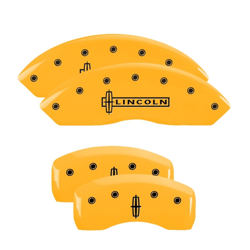 MGP 4 Caliper Covers Engraved Front Lincoln Rear Star Logo Yellow Finish Black Char 2008 Lincoln MKX thumbnail 7