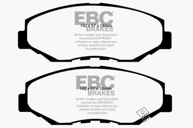 EBC 02-04 Honda CR-V 2.4 Greenstuff Front Brake Pads thumbnail 2