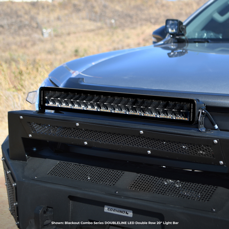 Go Rhino Xplor Blackout Combo Series Dbl Row LED Light Bar w/Amber (Side/Track Mount) 21.5in. - Blk thumbnail 6