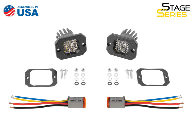 Diode Dynamics Stage Series C1R - White Flood Flush Mount LED Pod (Pair) thumbnail 4