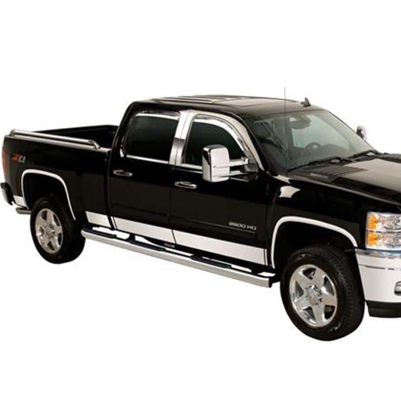 Putco 07-13 GMC Sierra Extended Cab 6.5ft Short Box - 6in - 12pcs Stainless Steel Rocker Panels thumbnail 3