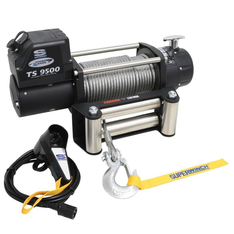 Superwinch 9500 LBS 12V DC 11/32in x 95ft Steel Rope Tiger Shark 9500 Winch thumbnail 8