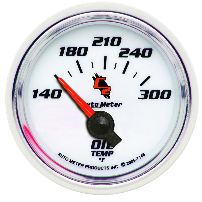 Autometer C2 Electric Oil Temperature 2 1/16in 140-300 F Gauge thumbnail 2