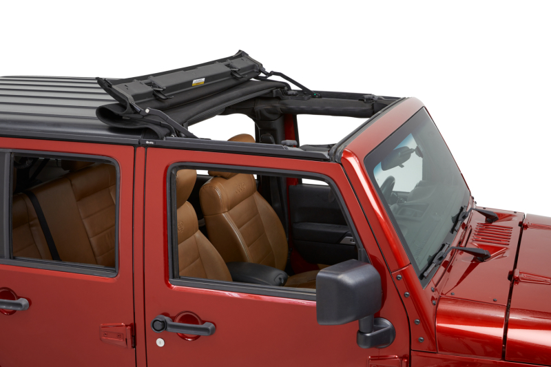 Bestop 07-18 Jeep Wrangler JK Sunrider For Hardtop (Premium Black Twill 2-Door Or 4-Door) thumbnail 3