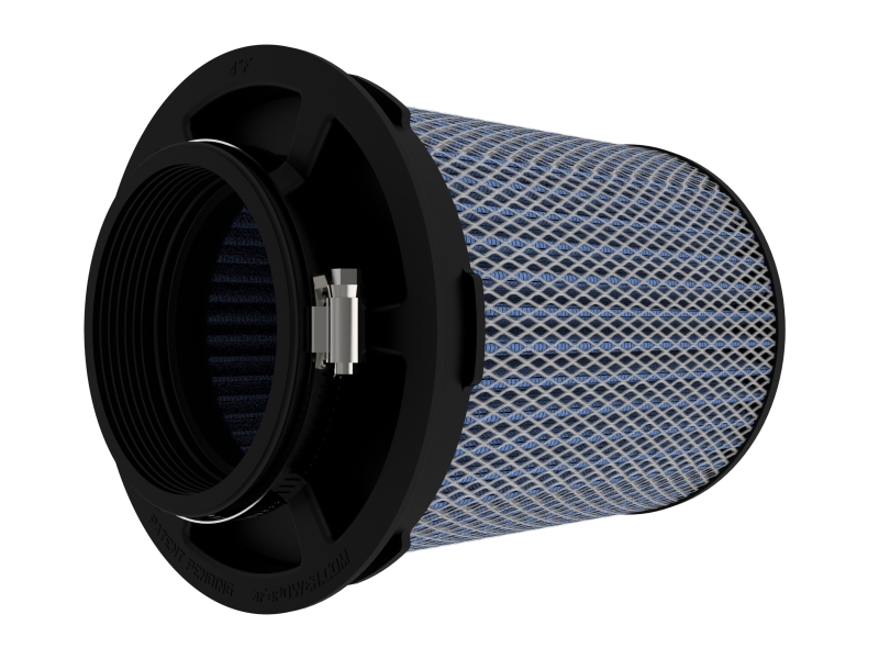 aFe Magnum Flow Pro 5R Air Filter 4in. Flange ID x 6-1/2in. Base x 6-1/2in. Top x 8 in. Height